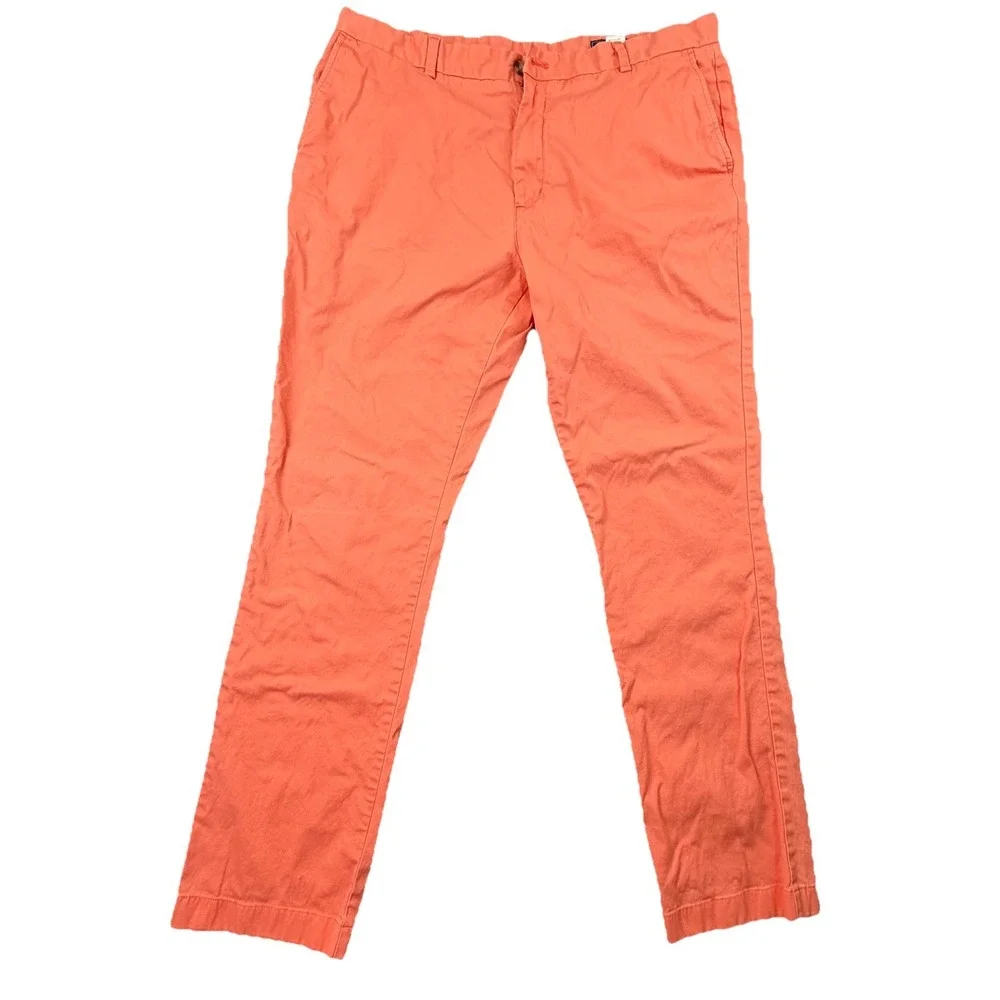 Vineyard Vines Salmon Chino‎ Pants Men 40x34 Stretch Cotton Preppy
